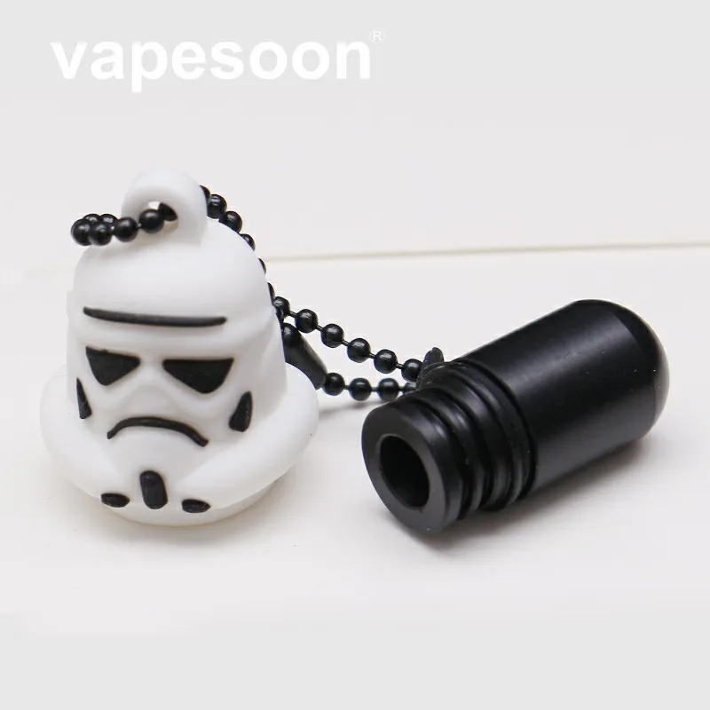 VapeSoon 510 POM Drip Tip Silicone Cap Doraemon Iron Man Star Wars Stype Drip Tip For 510 Such As Melo 2 Toptank Mini