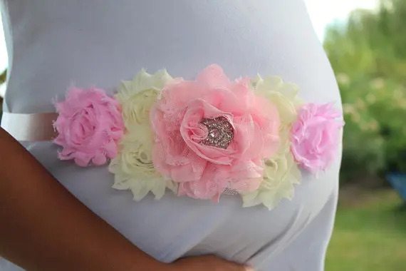 Европейские и американские продажи потрепанная шифоновая Подсолнух пояс девушка невесты талии платье аксессуары фотография беременной женщины
