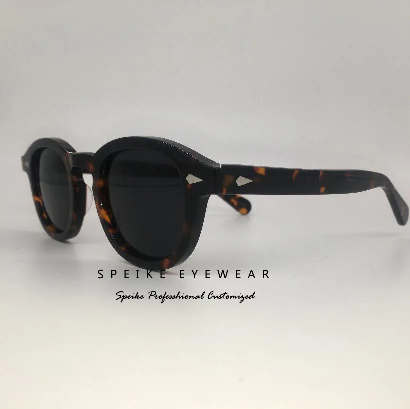 SPEIKE, индивидуальные винтажные черные солнцезащитные очки, Джони Депп, лемтош, стиль ретро, темные очки, могут быть близорукими, солнцезащитные очки