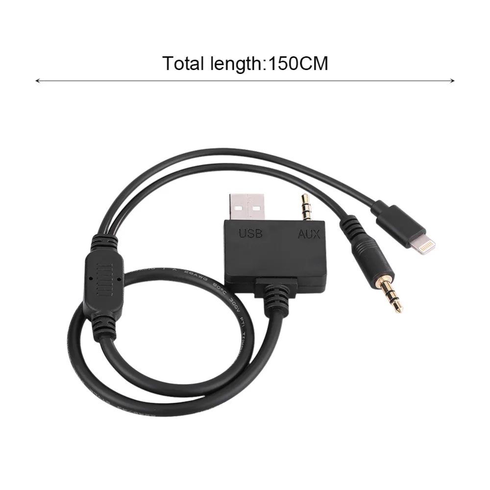 Автомобильный музыкальный интерфейс 8 контактный кабель Lightning для iPod iPhone AUX USB Hyundai