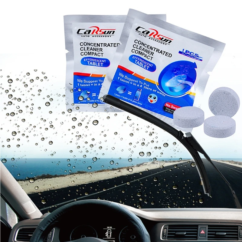 6Pcs/Lot Auto Glass Water Car Windscreen Cleaning Agent Pills Amazing