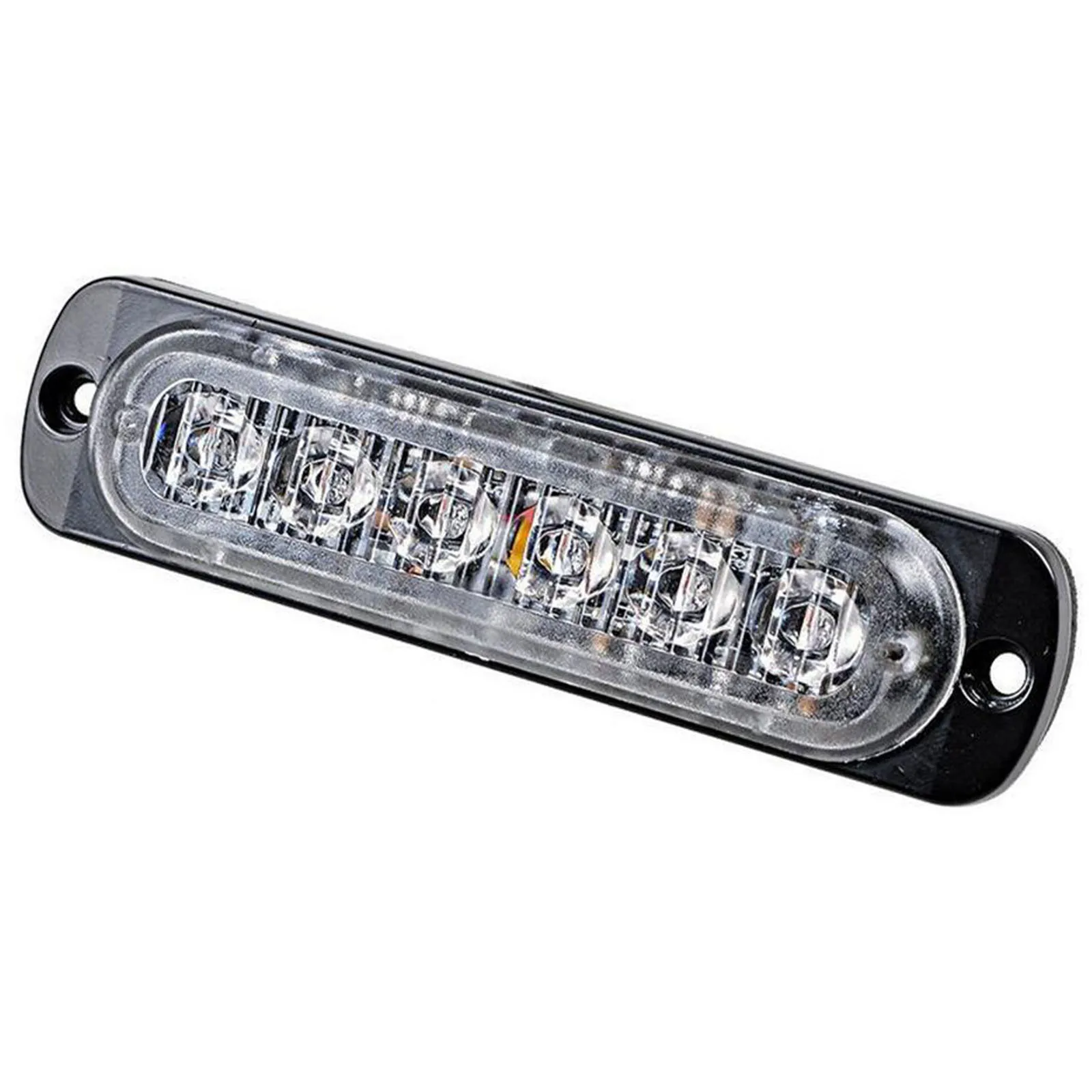 4pcs/set Car 6LED Strobe Flash Light Emergency Hazard Warning Lamp Bar Amber+White
