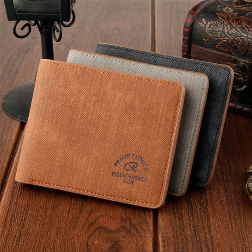 

2019 Fashion Men Wallets Small Wallet Men Money Purse Coin Bag Zipper Short Male Wallet Card Holder Slim Purse Money Wallet #D