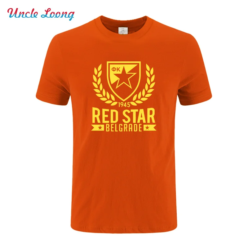 Летняя Красная Звезда Белград футболка с надписью serbia высокое качество, чистый хлопок мужская футболка с короткими рукавами большие размеры XS-4XL - Цвет: 13