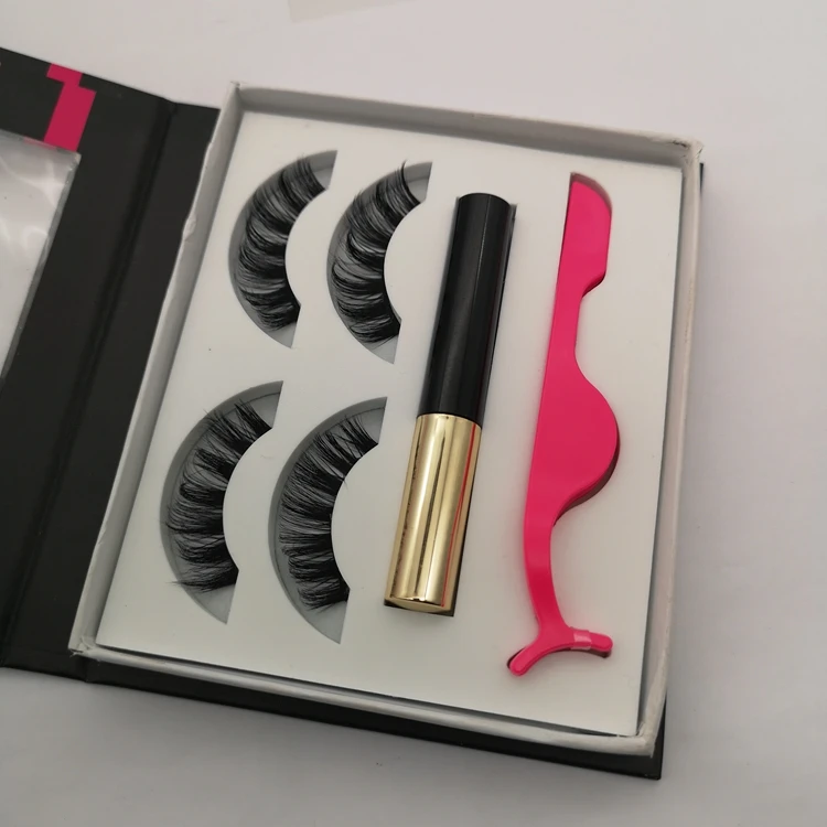 

NEW Magnetic Liquid Eyeliner & 3d mink 2pair Magnetic False Eyelashes & Tweezer Set