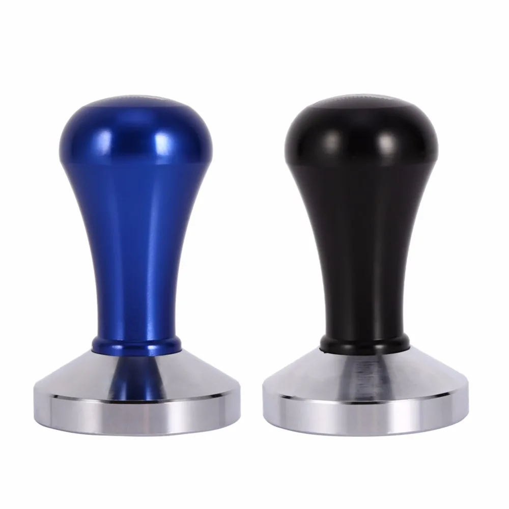  Espresso Tamper Blue Coffee Tampers Machine Press Flat Base Barista Accessories 57.5mm Base Press stainless steel 