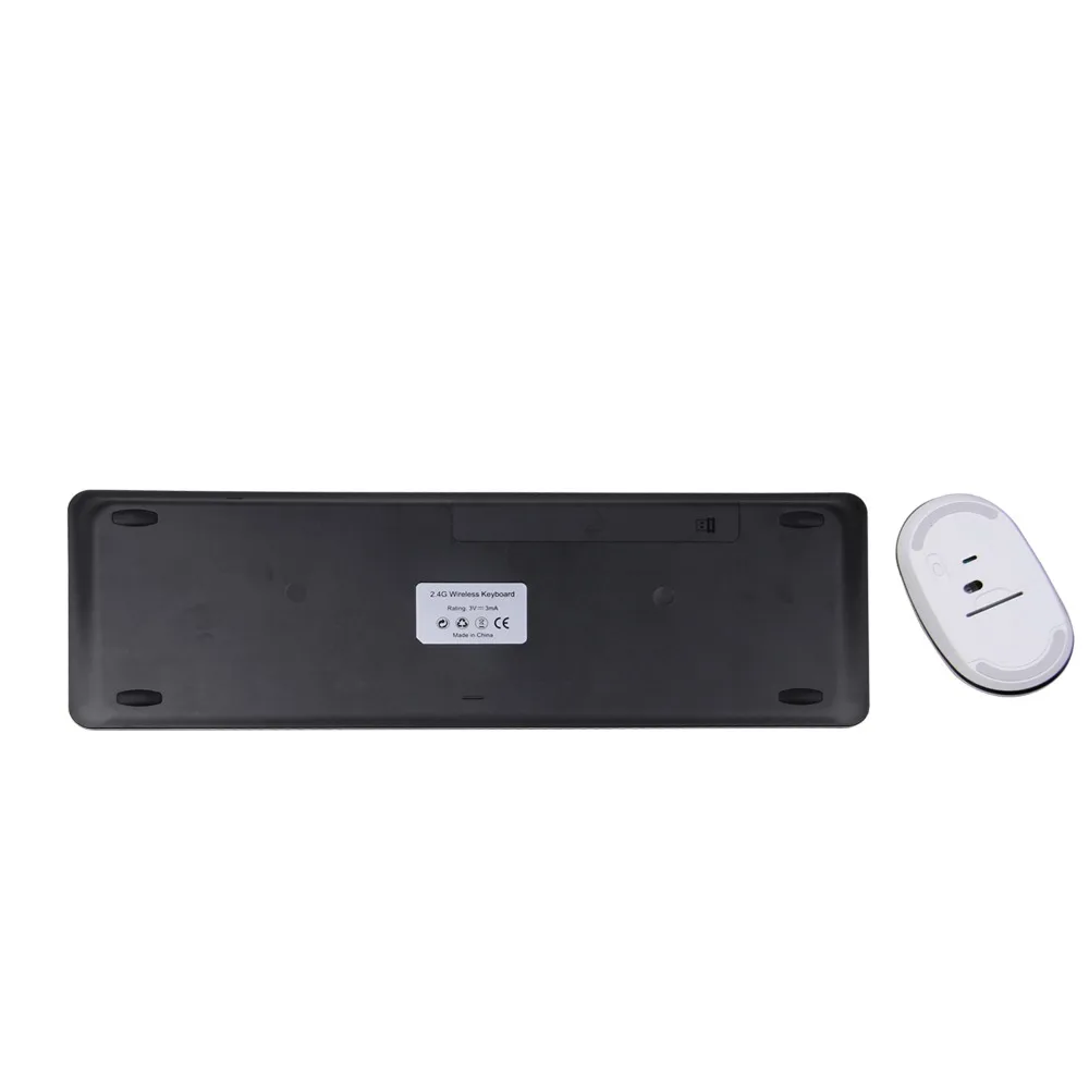  Zienstar Russia English letter 2.4G Wireless keyboard mouse combo with USB Receiver for DesktopComp