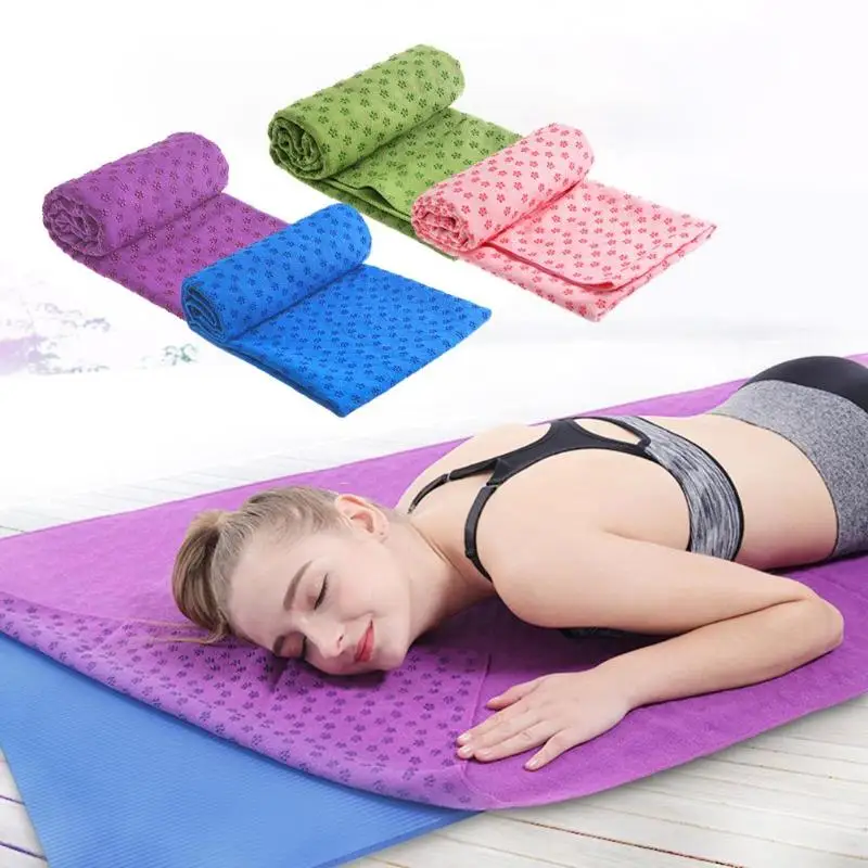 Non Slip Yoga Mat Cover Towel Blanket Sport Fitness Exercise Pilates Blanket Workout Sports Towel 183x63cm