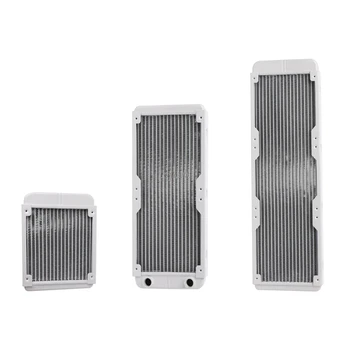 

1PC White 120/240/360mm Aluminium Water Cooling Computer Radiator Water Cooler 18 Tube CPU Heat Sink Exchanger Drop Ship