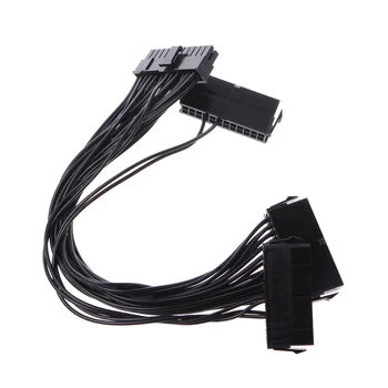 

OOTDTY 24Pin 20+4Pin Triple PSU ATX Power Supply Adapter Cable 18AWG Wire For Mining