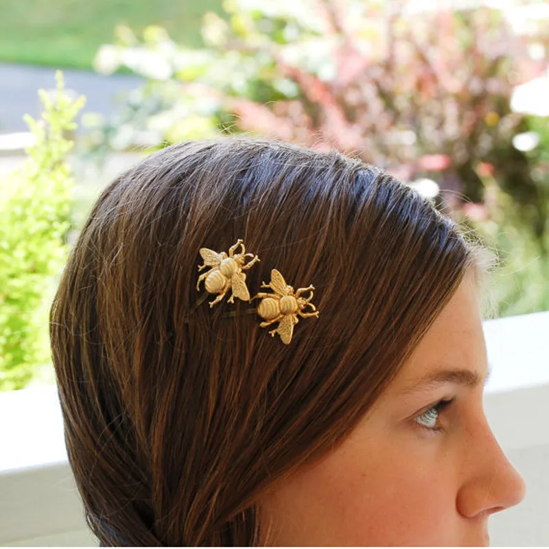 Barrettes pour cheveux en forme d'abeille