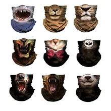 Multiway головные уборы/Для мужчин Для женщин 3D с анималистическим принтом, восхождение Пеший туризм, для катания на велосипеде, для рыбалки, защита от ветра, УФ излучения Хэллоуин F2