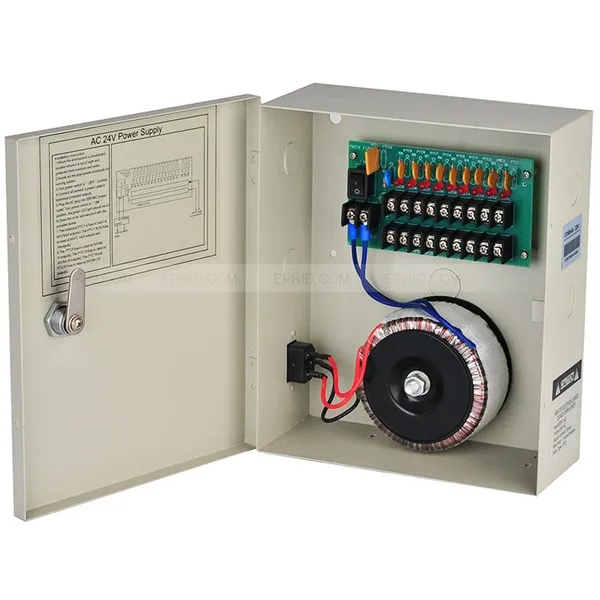 

5PCS 24v AC Power Supply 5A 9 Channels Boxed Security Power Distribution 220V/110V AC