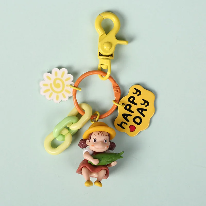 

Japanese Anime Miyazaki My Neighbor Totoro Mei Action Figures Doll Keychain Key Ring for Women Girl Handbag Backpack Jewelry