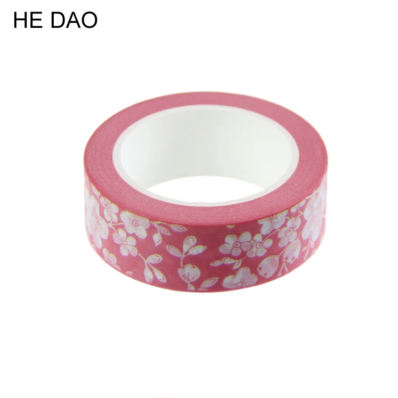 

1 Pc / Pack 1.5cm*10m Cherry Blossoms Japanese Paper Washi Tape Office Adhesive Tape Kawaii Decorative Stationery Stickers