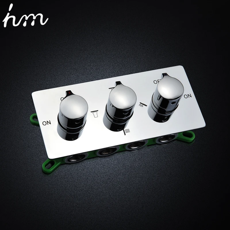 

hm Embedded Box Multifunction Shower Control Switch Valve Bathroom Shower Faucet Four Out Water Wall Mounted Concealed Valve