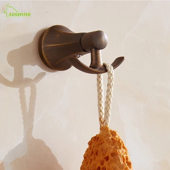 

Luxury Gold Cloth Hook Antique Robe Hook Stainless Steel Coat Hook Brass Golden Wall Hooks Bathroom Accessories