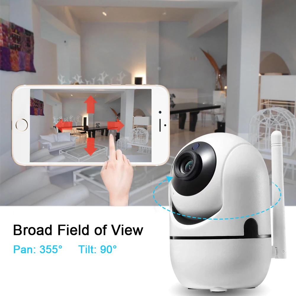 

Smart WiFi Camera Home Security IP Camera Night Vision Wireless Surveillance Wi-Fi Baby Monitor HD Mini CCTV Camera 1080P