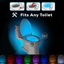Litwod lights & lighting Energy-saving 8 Colors LED Toilet Night light Motion Activated LED Sensor WC Light