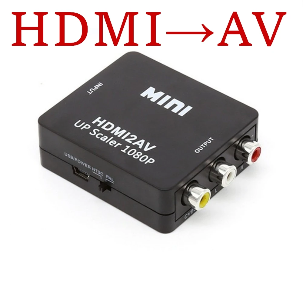 Мини 1080 P HDMI VGA адаптер RCA конвертер VGA2AV/конвертер CVBS разъем с аудио для тетрадь PC HDTV проектор