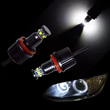 PA LED 1PAIR x 60W H8 LENS XB-D LED Halo Ring Angel Eye Headlight Lamp Bulbs For BMW F01 F02 F03