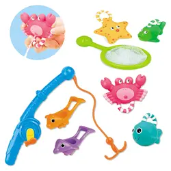 8 шт. Ванна рыбалка игрушка набор с удочкой чистая Летом Играть Рыба для детей Для мальчиков девочек малышей Ванна бассейна бассейн