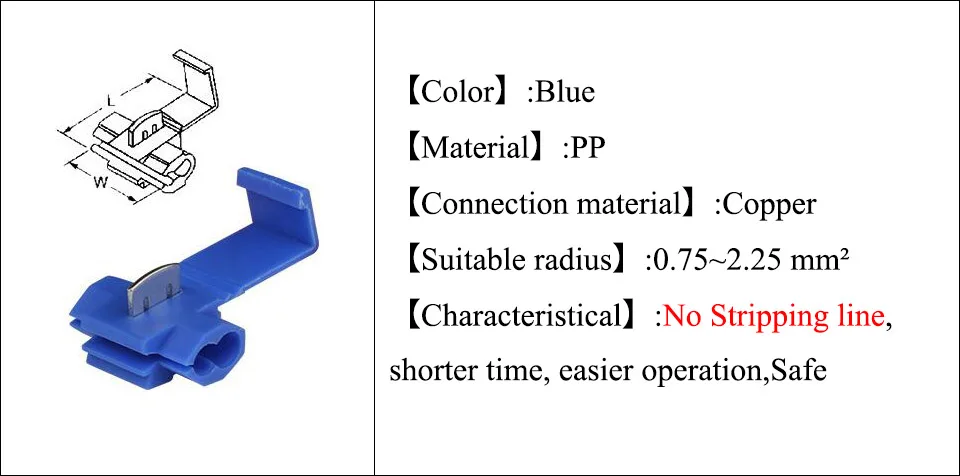 10 шт. синий/красный автомобиль быстрое соединение Клип провода терминалы без потерь соединения проводки вычета