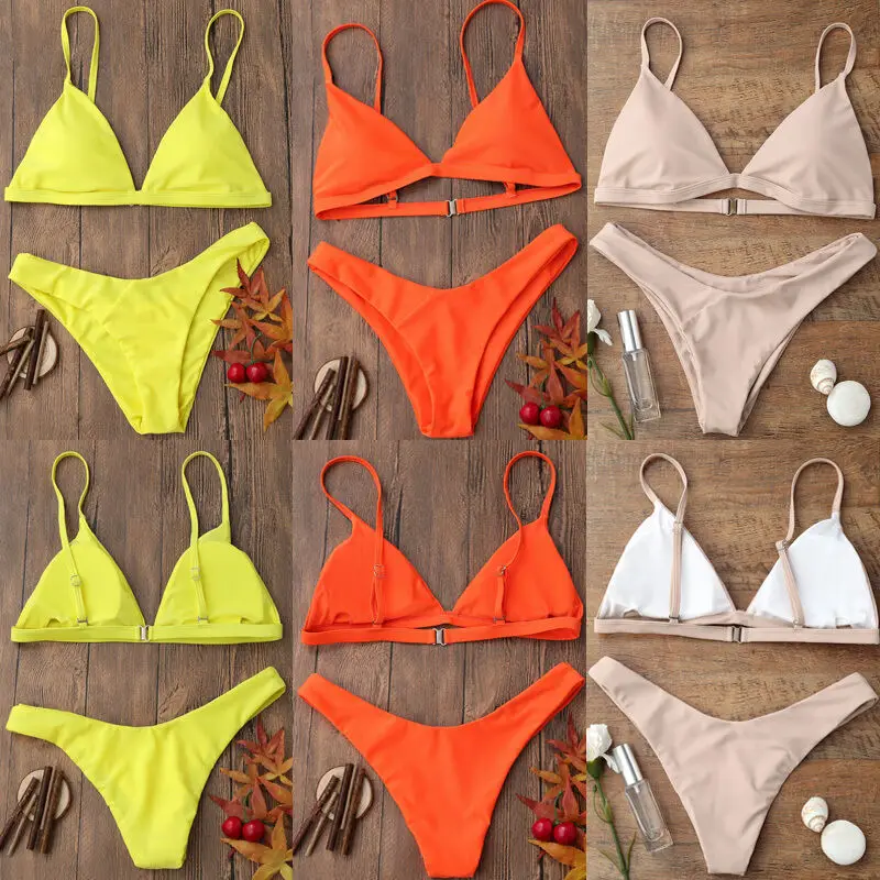 

Women Push-up Padded Bra Bikini Set Triangle Swimwear Swimsuit Bathing Beachwear