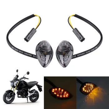 

Motorcycle Flash LED Turn Signals Light Amber with Mounting Self-Adhesive Foam Pads For Honda Grom 2014-2016
