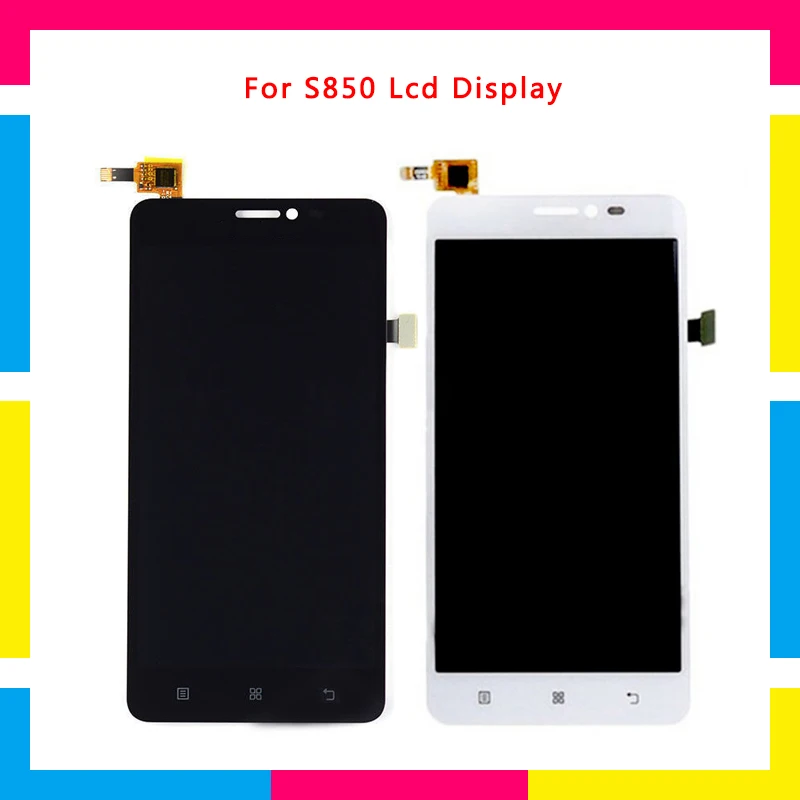 

5pcs/lot Replacement LCD Display Screen With Touch Screen Digitizer Assembly For Lenovo S850 S850T