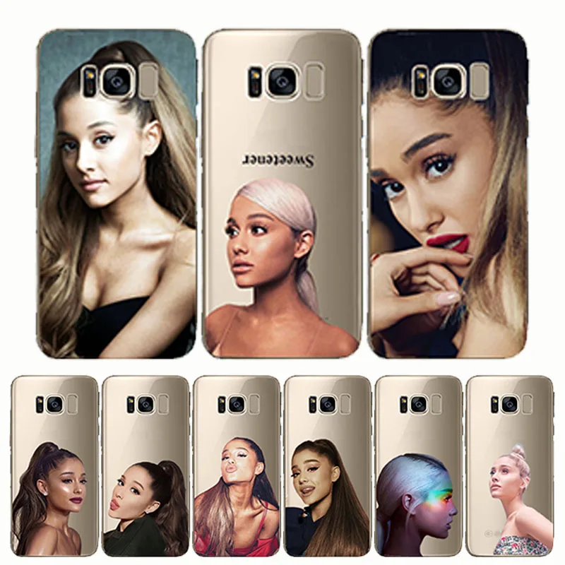 Мягкие силиконовые чехлы-подсластители Ariana Grande AG Rainbow для samsung s8 S9 s10 plus Note8 9 10 s6 s7
