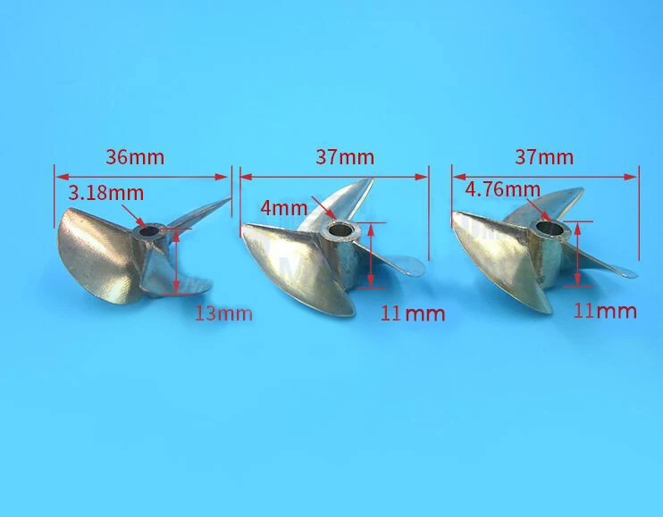 3 18/4/4.76 мм лопастной медный винт для DIY модели RC лодки 436/437 металлический диаметр