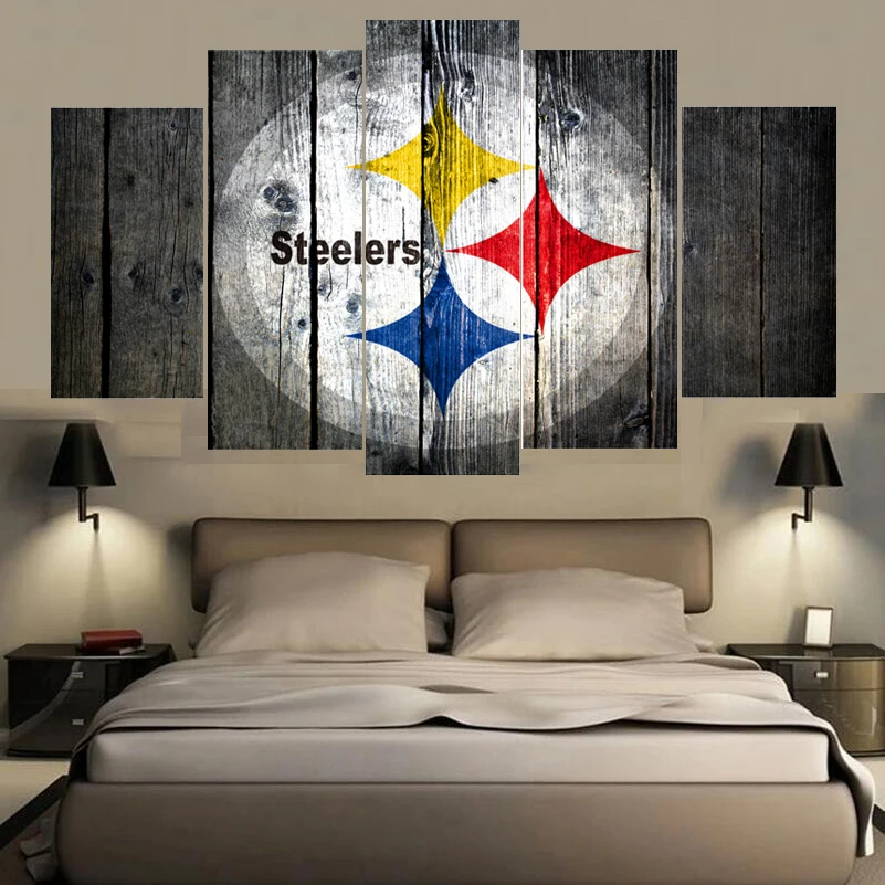 Sport Pittsburgh Steelers Logo Paintings Wall Art Home Decor