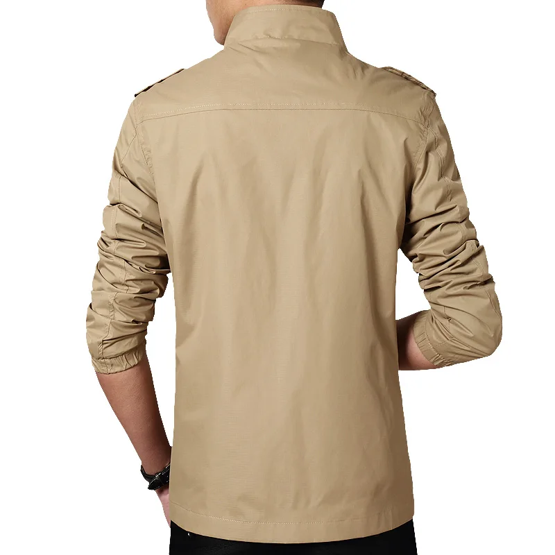 Bingchenxu Однотонные куртки Для мужчин Брендовые тенденции моды Slim Fit Повседневное s