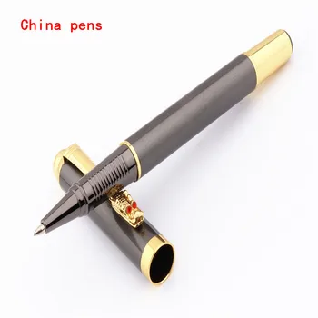 

Luxury 7026 Gray Oriental dragon Business office Medium Nib Rollerball Pen New