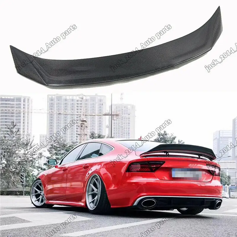 

Real Carbon Fiber Rear Trunk Spoiler Lip Wing For Audi A7 S7 RS7 2012 2013 2014 2015