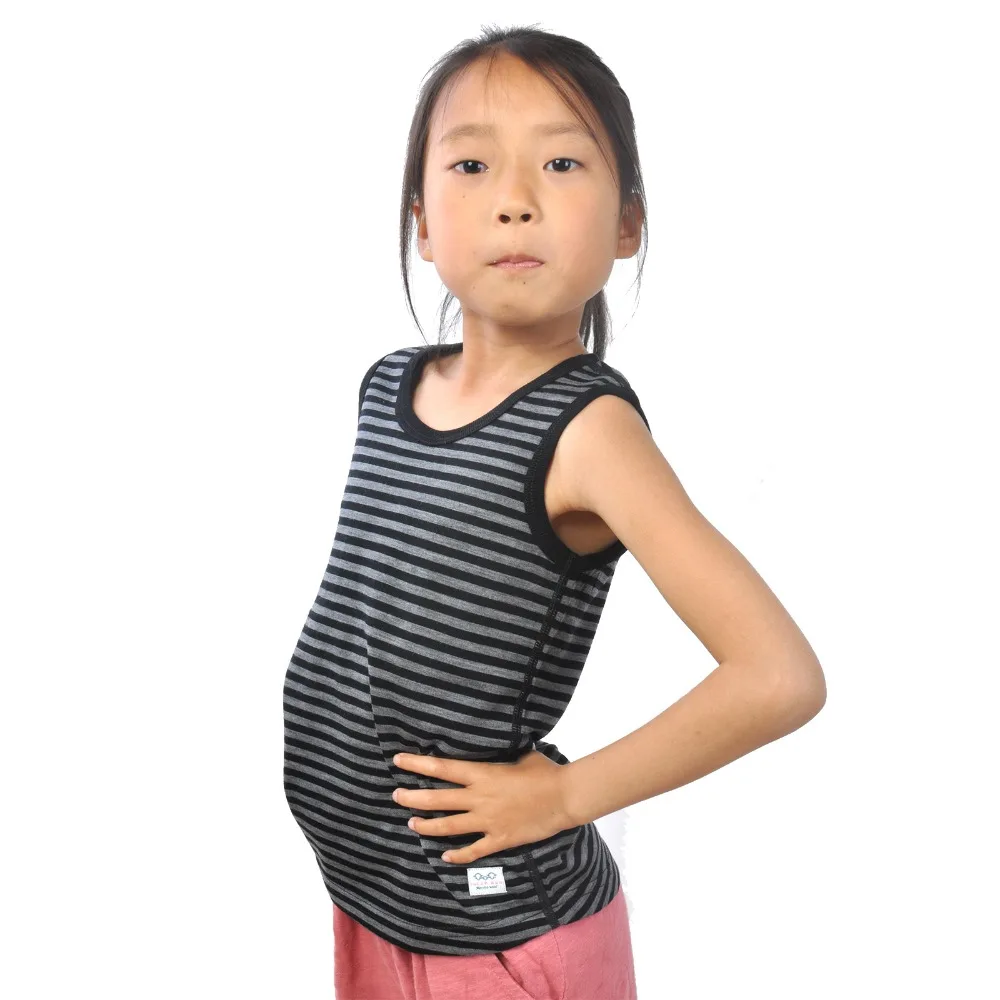 2018New fashion kids vest sleeveless garment base layers 100% superfine kid merino wool soft next to skin comfortable out door