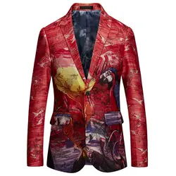 2019 Social Youth мужской цветочный костюм куртки большого размера S M L XL 2XL 3XL 4XL 5XL 6XL отель банкет КТВ повседневная куртка мужская