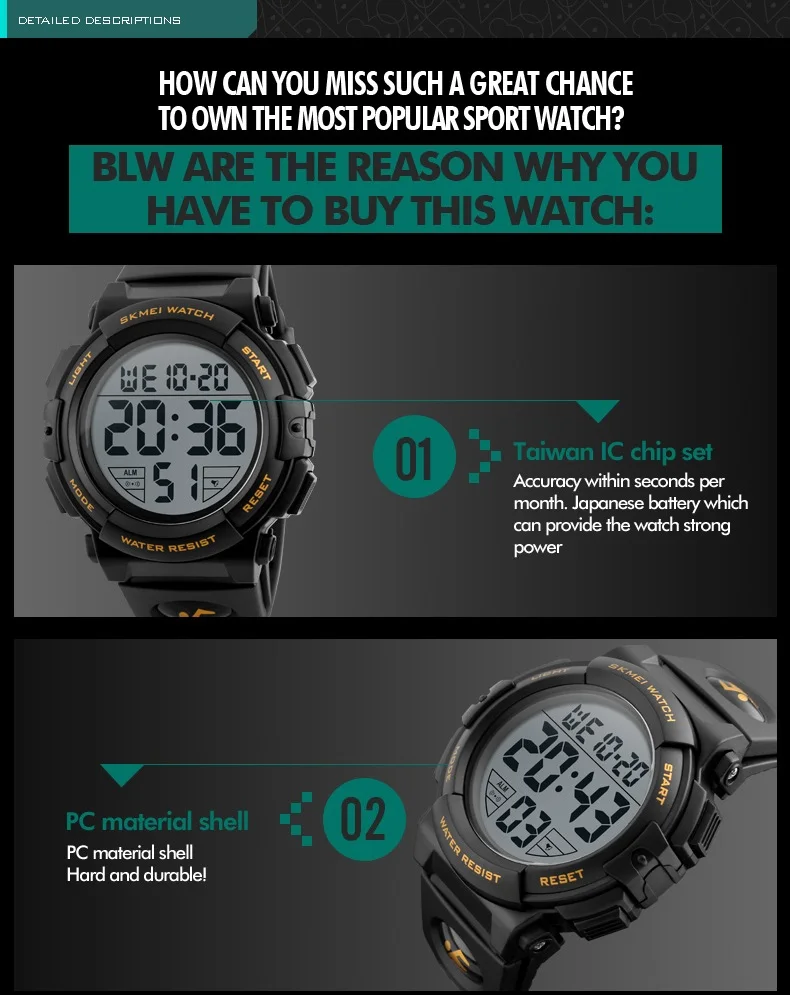 Горячие SKMEI брендовые Роскошные спортивные часы мужские уличные модные цифровые часы Многофункциональный светодиодный наручные часы Мужские часы