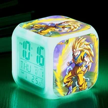 Горячая Распродажа, DRAGON BALL Z светодиодный светильник 7 цветов, меняющий Ночной светильник, будильники, Сон Гоку Вегета, японское аниме, Мультяшные игрушки