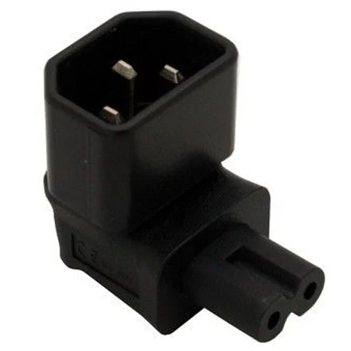 

IEC 320 C14 to IEC C7 Right angle Power Adapter Black