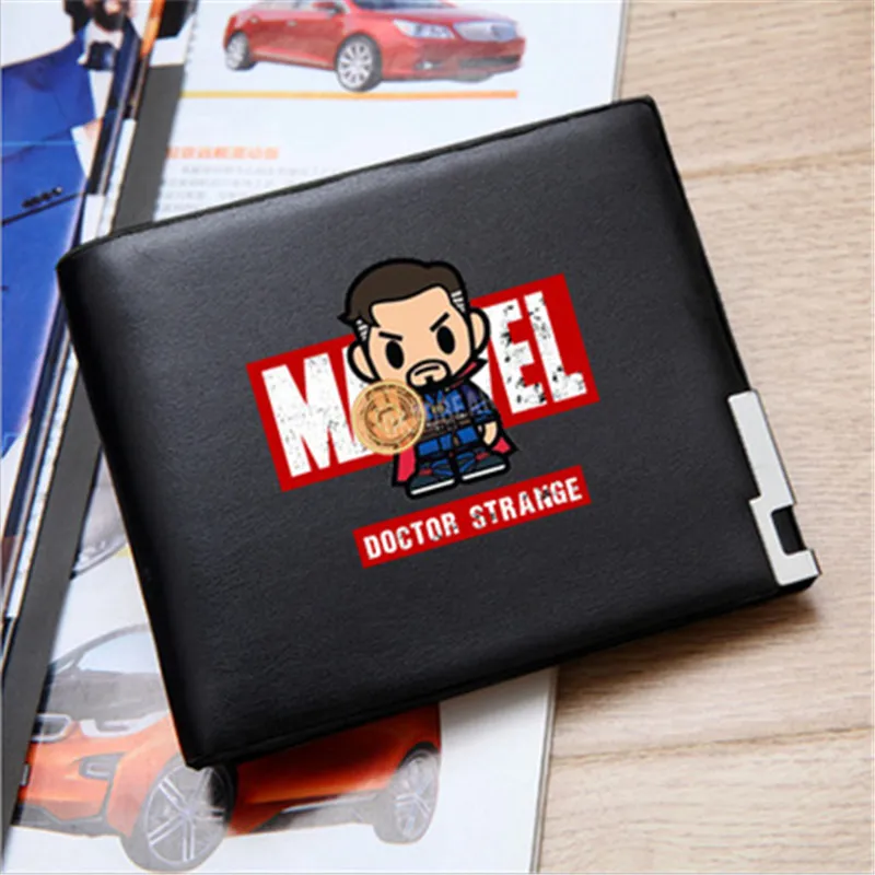 Marvel's The Avengers ID Card Short Long Wallet Purse Bag PU Leather Printing Wallet Money Bag Card Holder Long Purse Gift - Цвет: Style 6