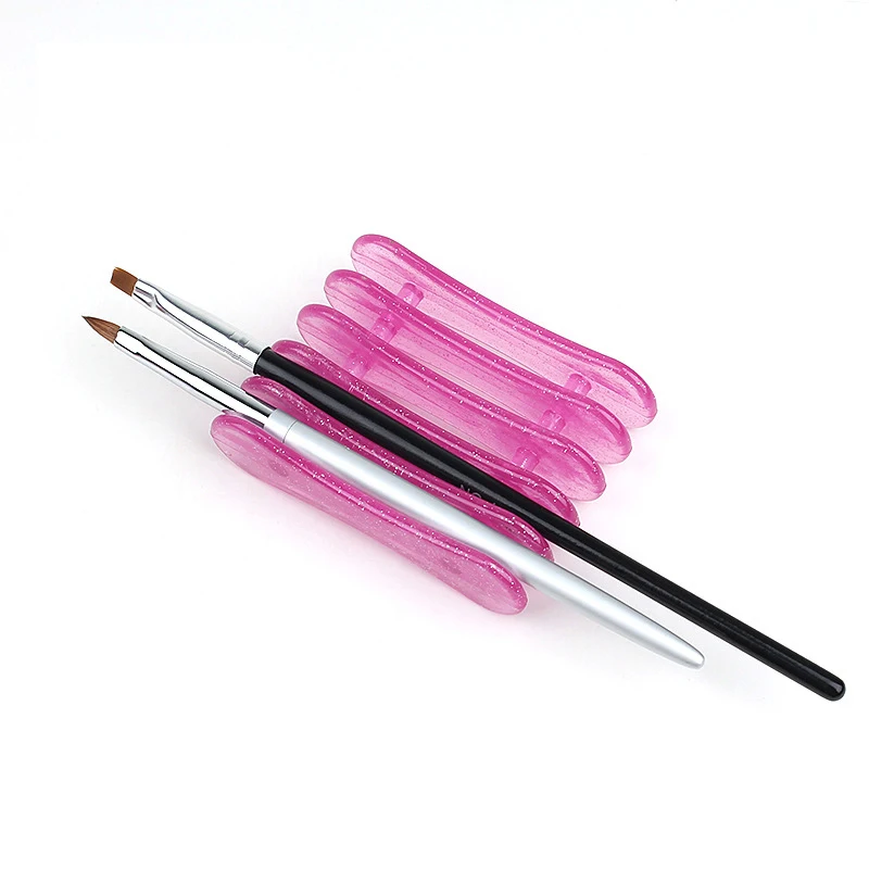 nail brush holder set plastic nail tools gel polish acrylic brush stand