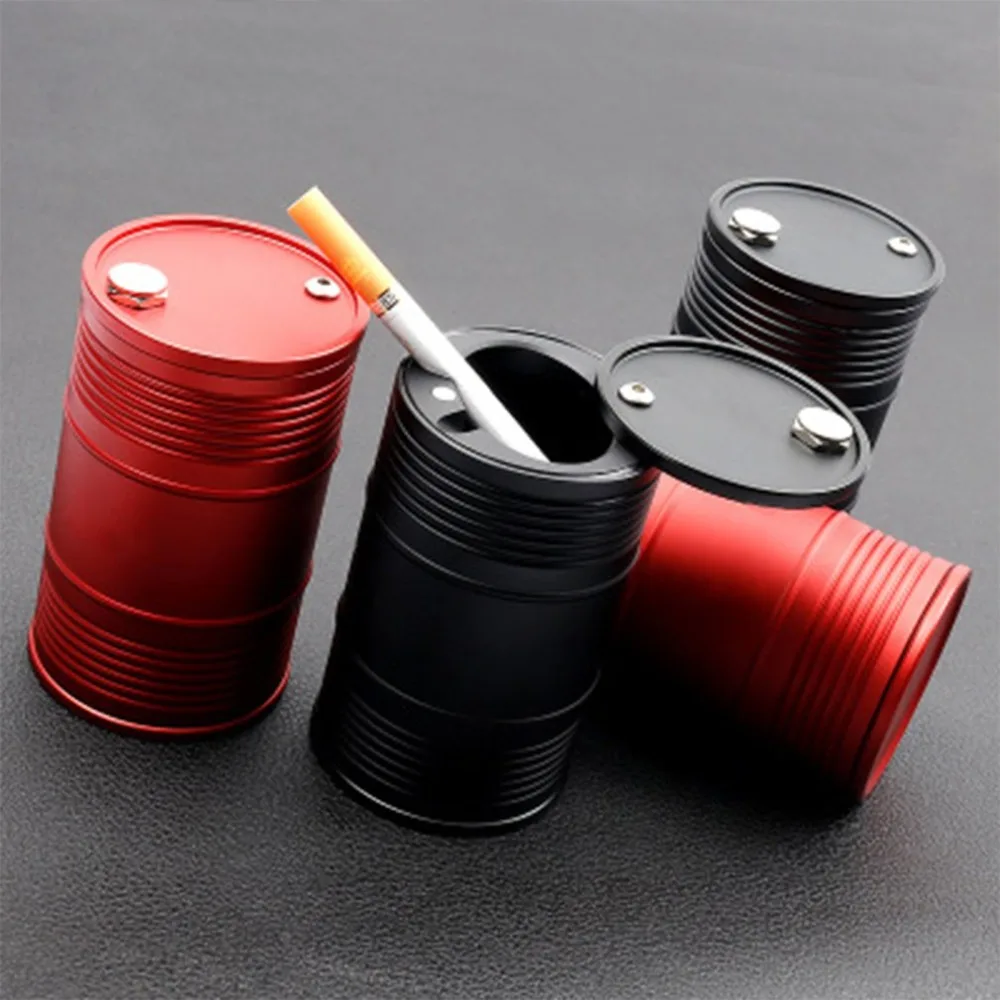 

Aluminum Car Smokeless Ashtray Indicator Travel Auto Cigarette Odor Remover Smoke Diffuser Stand Cylinder