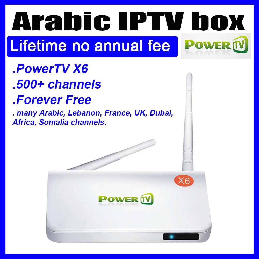 Arabic IPTV Android TV Box lifetime free no annual fee, support 450+ Arabic channel Set Top Box Internet & Media Streamers