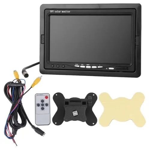 

7 "Car Car TFT Color Monitor for VCD DVD GPS Rear View Camera + Remote