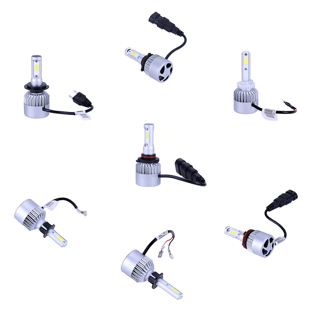 VODOOL 200W Automobile LED Headlight Car Front Light Beam Bulbs 9006