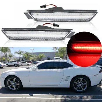 

Clear Lens 12V RED LED Rear Side Marker Lights Lamps Bulb For 2010-2015 Chevy Camaro, LH RH Sidemarkers