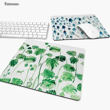 

Yuzuoan Art Leaves Pine And Deer Non-slip Mouse Pad Computer Notebook Mice Mat Gamer Speed Table Mouse Pads For Girl Gift
