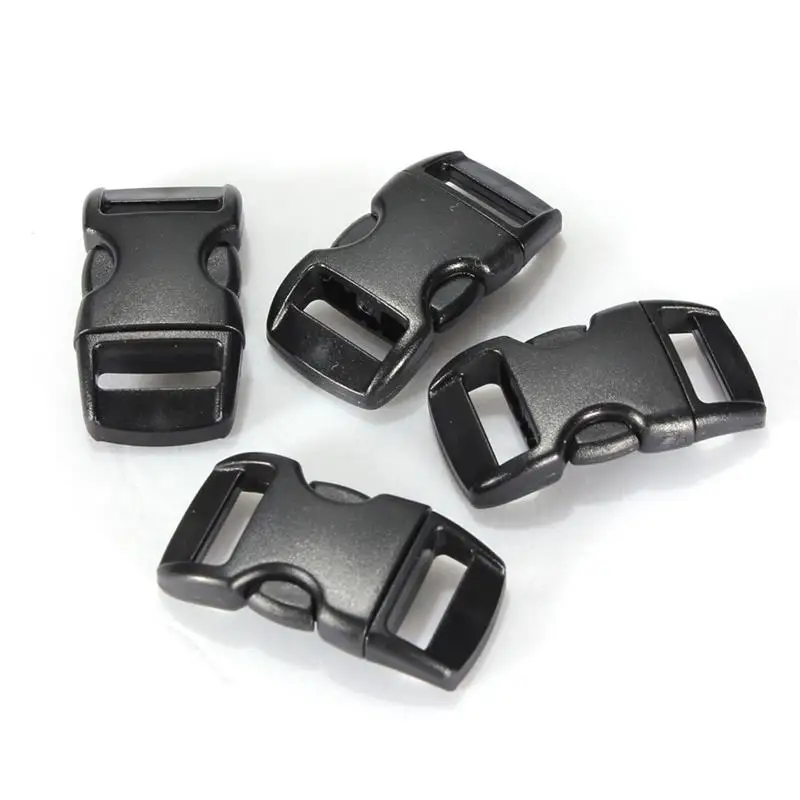 Plastic Buckle 100 pcs 3/8" Contoured Curved Side Release for Paracord Bracelet